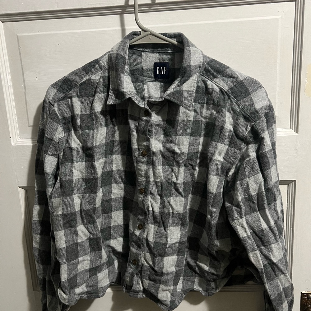 GAP Black and White Checkered Shirt